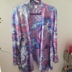 Tie-Dye Long Sleeve Women's Top